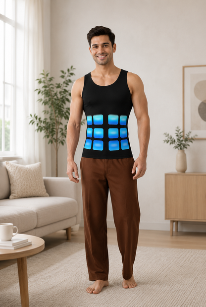 Men Slimming Body Shaper Vest Black