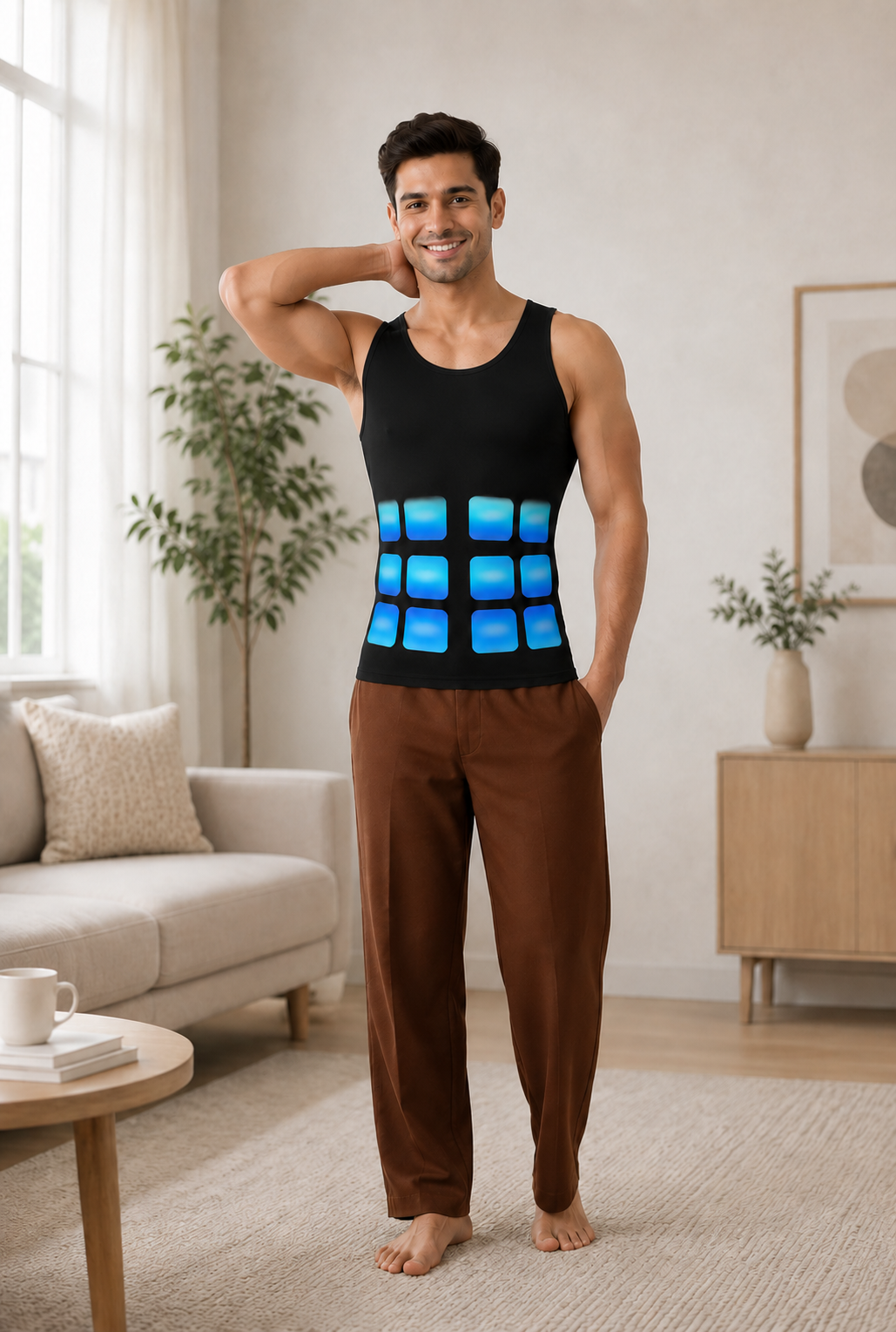 Men Slimming Body Shaper Vest Black