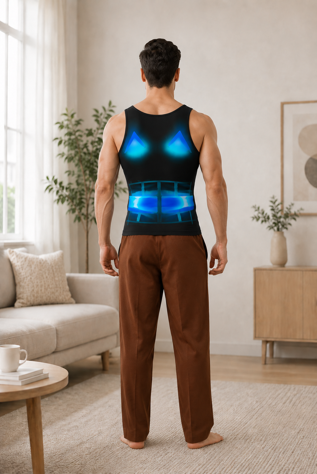 Men Slimming Body Shaper Vest Black